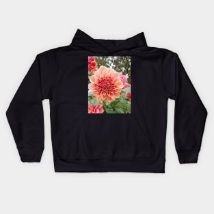 Peach Dahlia Kids Hoodie